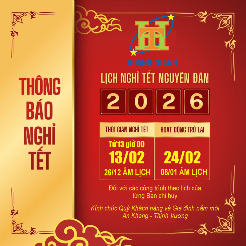 THÔNG BÁO LỊCH NGHỈ TẾT NGUYÊN ĐÁN 2026